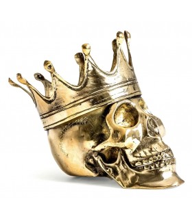 FIGURA DECORATIVA 19 X 12 CALAVERA BRONCE PULIDO