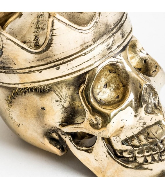FIGURA DECORATIVA 19 X 12 CALAVERA BRONCE PULIDO