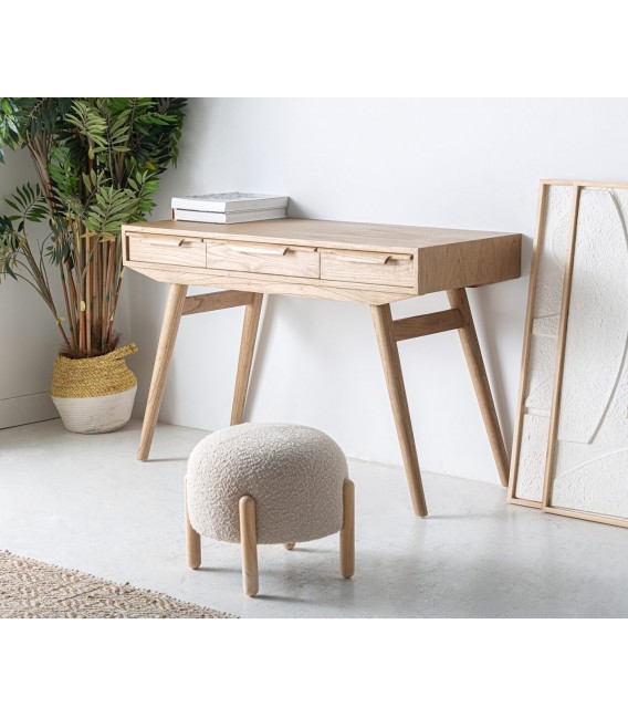 ESCRITORIO 120 X 52 NYRY MADERA MINDI NATURAL