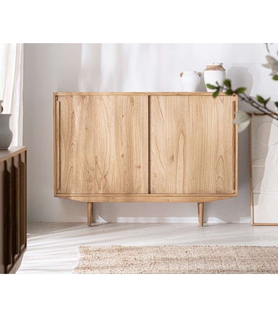 APARADOR 150 X 37 NYRY MADERA MINDI NATURAL PUERTAS CORREDERAS