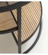 MESITA AUXILIAR 48 Ø ONALSI MADERA NATURAL METAL NEGRO