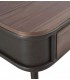MESA DE CENTRO 120 X 60 BLUVIA METAL GRIS MADERA COLOR NOGAL