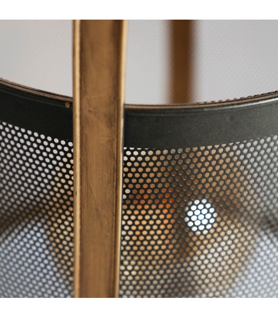 LAMPARA DE SOBREMESA 32 Ø KAFI METAL DORADO VINTAGE