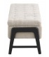 BANCO PIE DE CAMA 128 X 45 FENTE BOUCLE BEIGE MADERA NEGRA