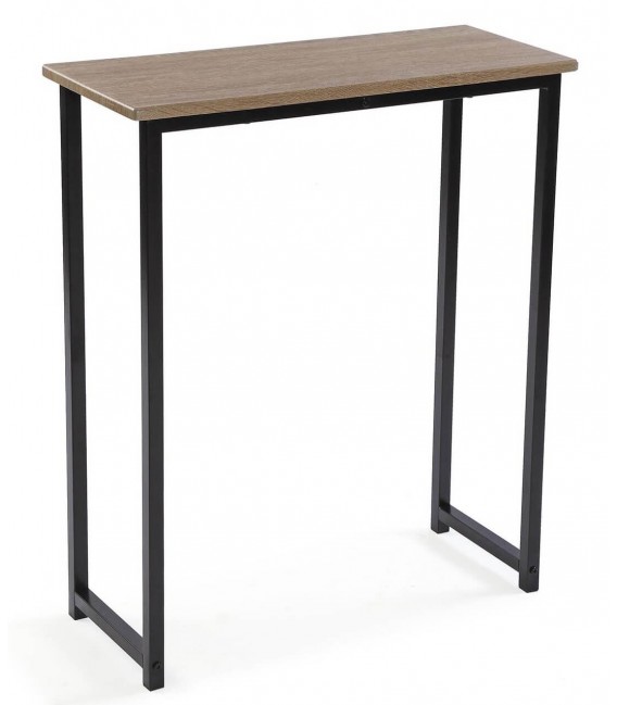 SET CONSOLAS 90 X 25 SIAMES METAL NEGRO MDF ROBLE NATURAL