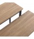 SET CONSOLAS 90 X 25 SIAMES METAL NEGRO MDF ROBLE NATURAL