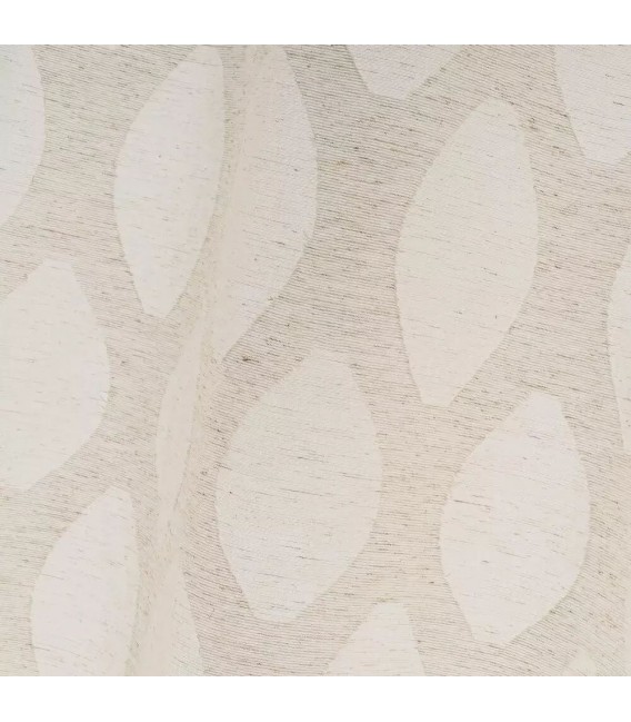 CORTINA 140 X 260 OVALOS TEJIDO BEIGE