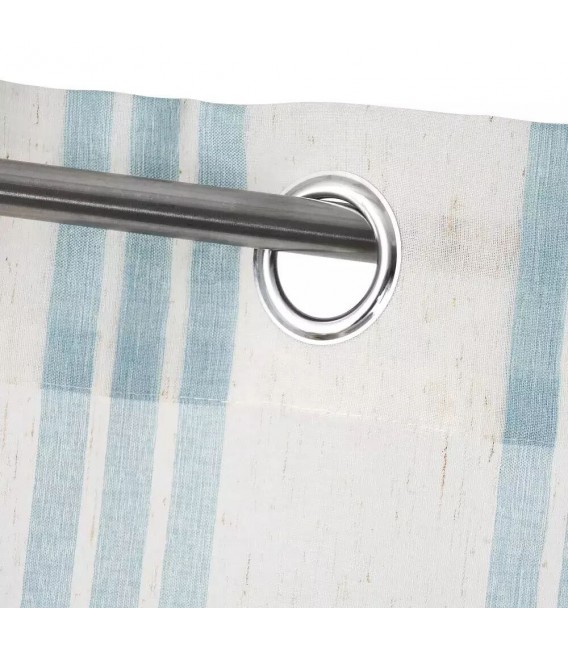 CORTINA 140 X 260 FADA TEJIDO CRUDO Y AZUL