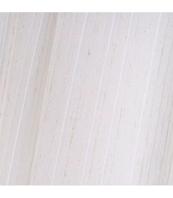 CORTINA 140 X 260 RAYADO TEJIDO BEIGE Y CRUDO