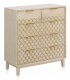 COMODA 80 X 40 BASTIAN MADERA NATURAL METAL DORADO