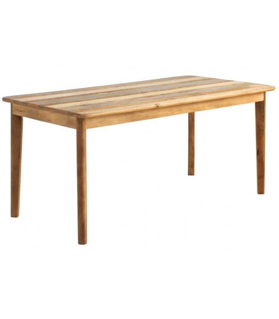 MESA DE COMEDOR 170 X 90 BLESMU MADERA MANGO NATURAL BLANCO Y GRIS