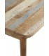 MESA DE COMEDOR 170 X 90 BLESMU MADERA MANGO NATURAL BLANCO Y GRIS