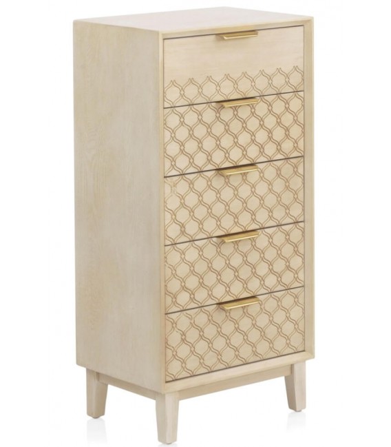 SINFONIER 48 X 34 BASTIAN MADERA NATURAL METAL DORADO