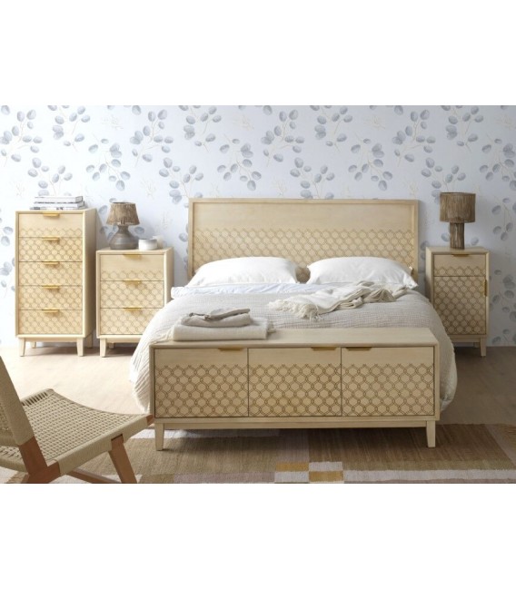 SINFONIER 48 X 34 BASTIAN MADERA NATURAL METAL DORADO