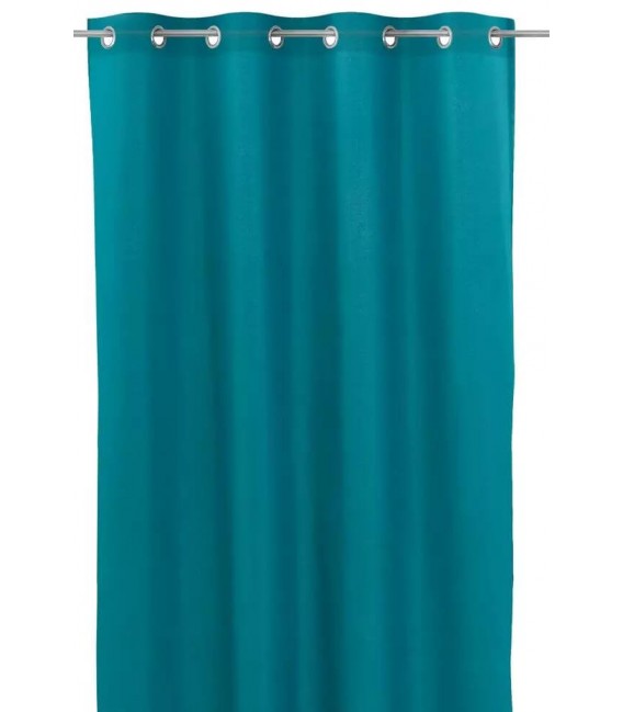 CORTINA BARRA 140 X 260 MAGIC LONETA TEÑIDA COLOR AZUL