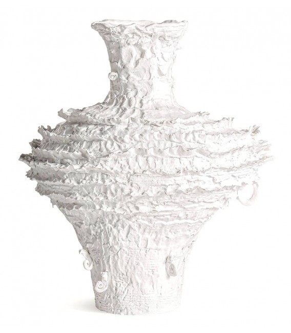 JARRON 35 X 25 BASILIO RESINA BLANCO