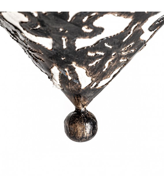 LAMPARA DE TECHO 60 Ø KARKAM ARTESANAL METAL NEGRO