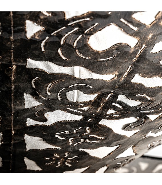 LAMPARA DE TECHO 60 Ø KARKAM ARTESANAL METAL NEGRO