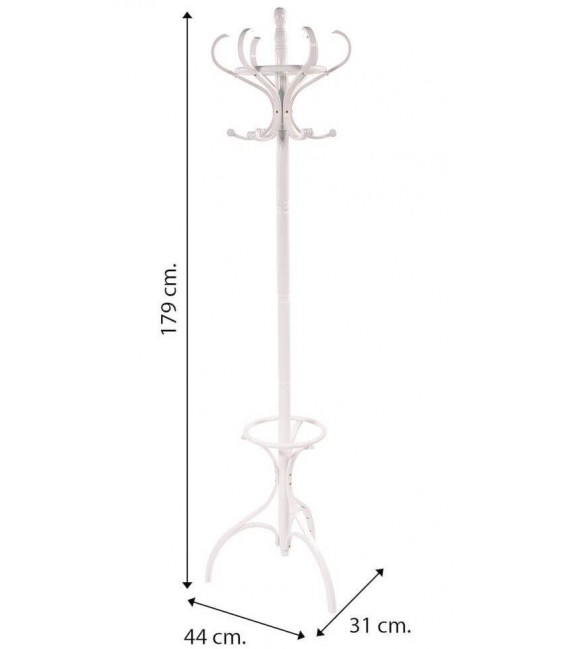 PERCHERO 41 X 34 THONET MADERA LACADO EN BLANCO