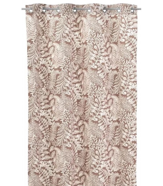 CORTINA BARRA 140 X 260 EDEN TERCIOPELO IMPRESO MARRON