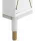 COMODA 80 X 40 CLARKY LACADO EN BLANCO DETALLES DORADOS