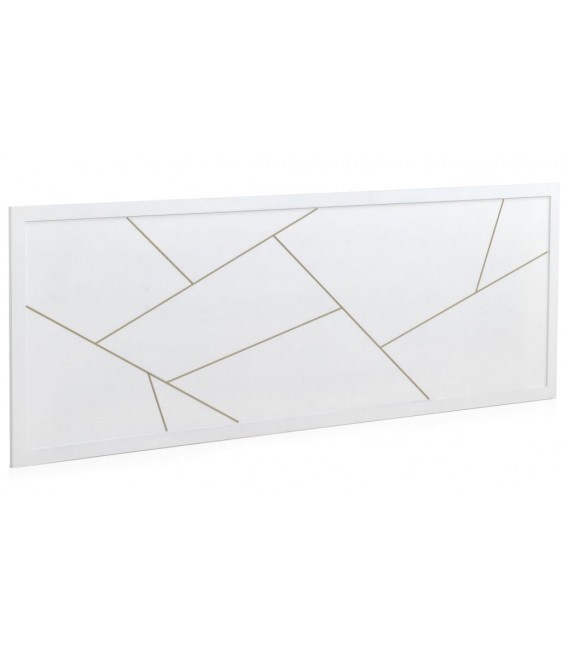 CABECERO 165 X 60 CLARKY LACADO EN BLANCO DETALLES DORADOS