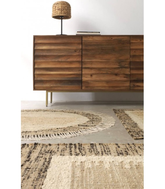 ALFOMBRA 270 X 210 ALPARRA YUTE LANA Y ALGODON TONOS MARRONES