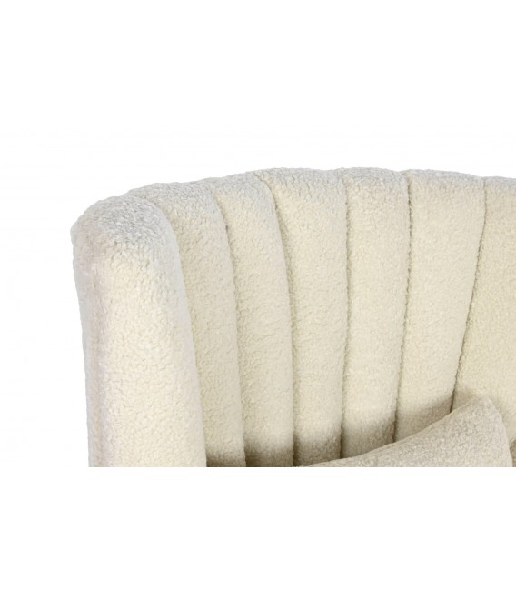 SILLON 79 X 59 BREJAS BOUCLE BLANCO ROTO MADERA NATURAL