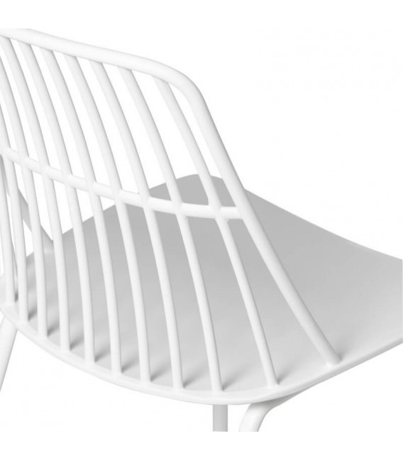 SILLA 46 X 66 RAMPLIO METAL Y POLIPROPILENO COLOR BLANCO