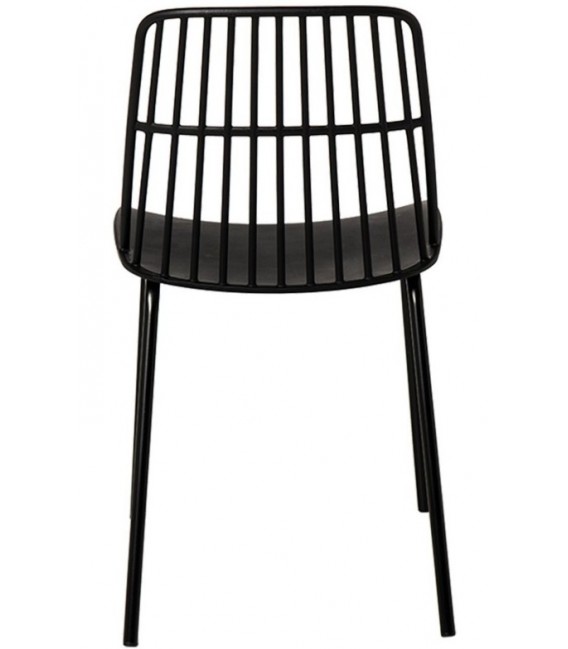 SILLA 46 X 66 RAMPLIO METAL Y POLIPROPILENO COLOR NEGRO