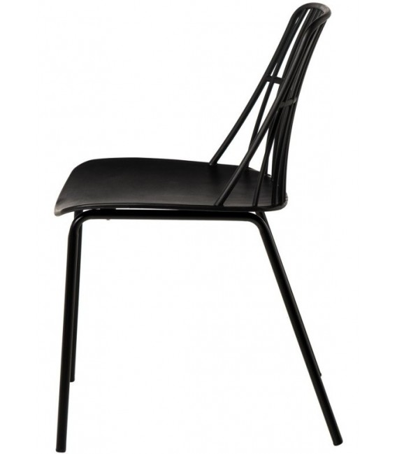SILLA 46 X 66 RAMPLIO METAL Y POLIPROPILENO COLOR NEGRO