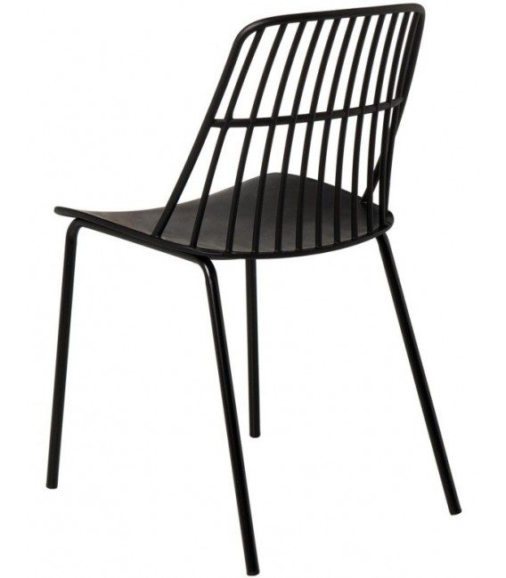 SILLA 46 X 66 RAMPLIO METAL Y POLIPROPILENO COLOR NEGRO