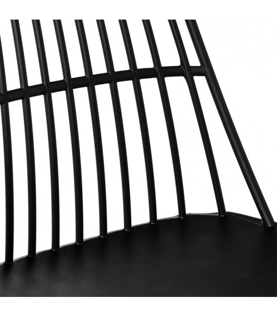 SILLA 46 X 66 RAMPLIO METAL Y POLIPROPILENO COLOR NEGRO