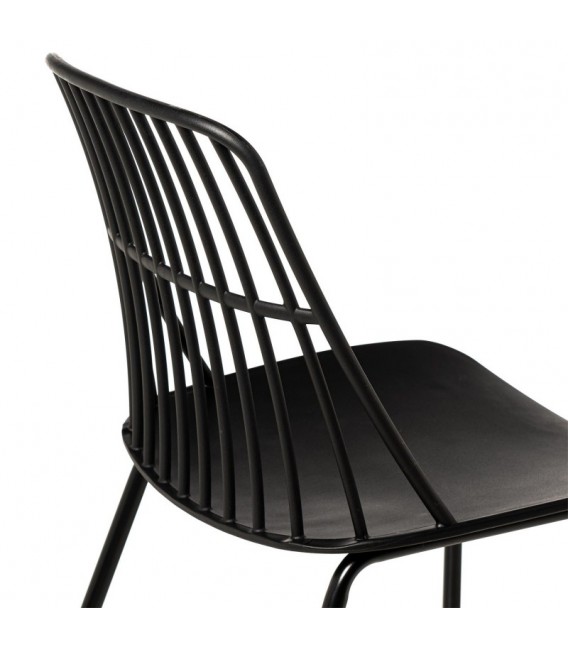 SILLA 46 X 66 RAMPLIO METAL Y POLIPROPILENO COLOR NEGRO