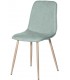 SILLA 45 X 55 LENTRIO TELA COLOR MENTA METAL IMITACION ROBLE