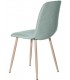 SILLA 45 X 55 LENTRIO TELA COLOR MENTA METAL IMITACION ROBLE