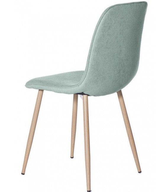 SILLA 45 X 55 LENTRIO TELA COLOR MENTA METAL IMITACION ROBLE