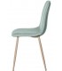 SILLA 45 X 55 LENTRIO TELA COLOR MENTA METAL IMITACION ROBLE