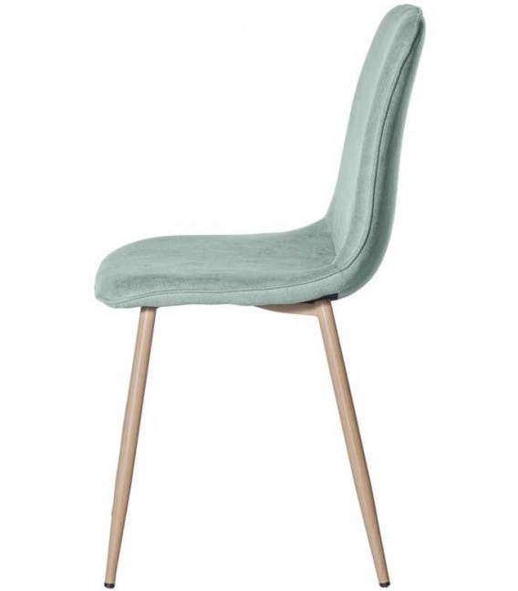 SILLA 45 X 55 LENTRIO TELA COLOR MENTA METAL IMITACION ROBLE