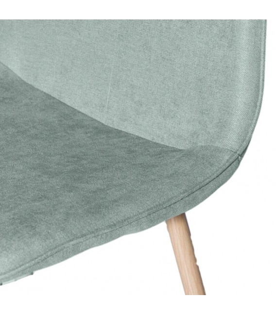 SILLA 45 X 55 LENTRIO TELA COLOR MENTA METAL IMITACION ROBLE