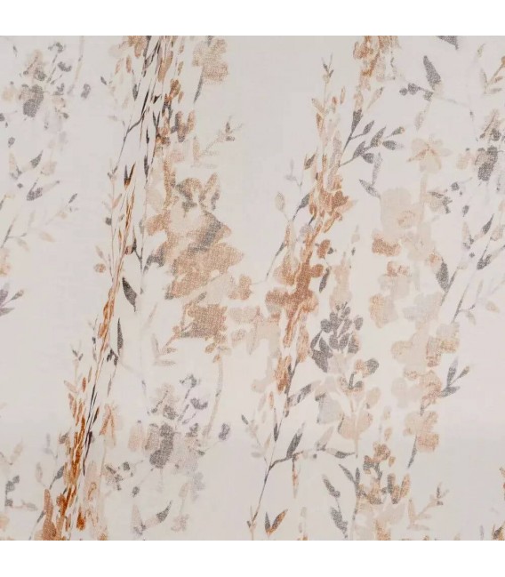 VISILLO BARRA 140 X 260 FLOLIE TEJIDO IMPRESO BLANCO GRIS Y TEJA