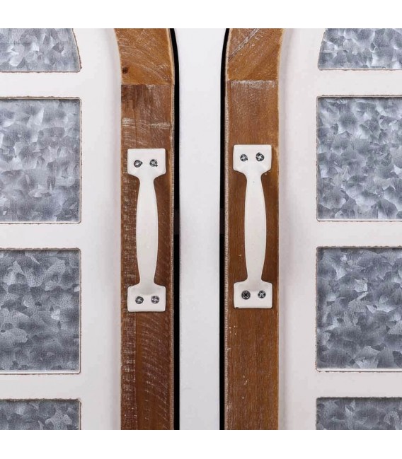 APARADOR 90 X 35 PRUNTEO MADERA NATURAL Y BLANCA