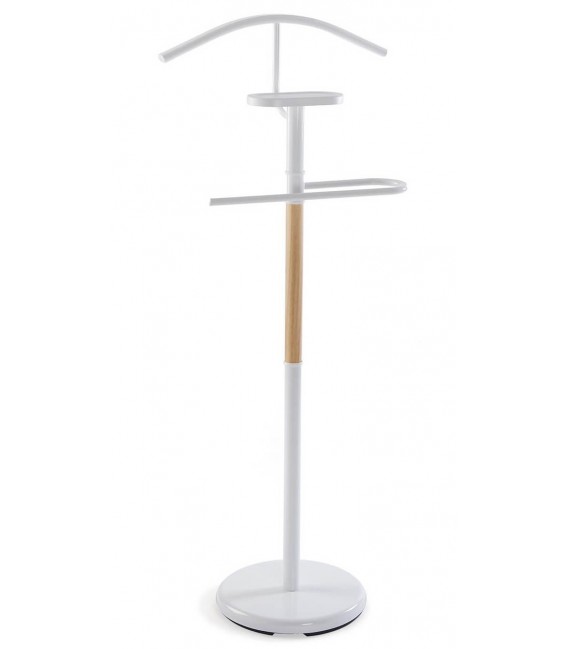 GALAN DE NOCHE 48 X 28 ZURTI METAL BLANCO MADERA NATURAL