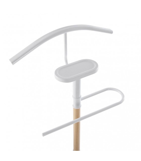 GALAN DE NOCHE 48 X 28 ZURTI METAL BLANCO MADERA NATURAL