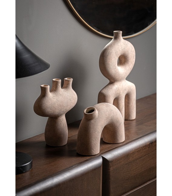 JARRON 24 X 10 GISSEL CERAMICA MARRON