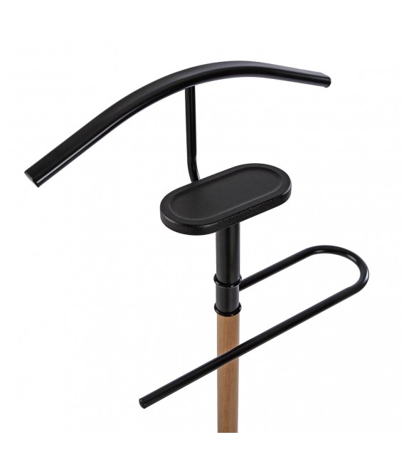 GALAN DE NOCHE 48 X 28 ZURTI METAL NEGRO MADERA NATURAL