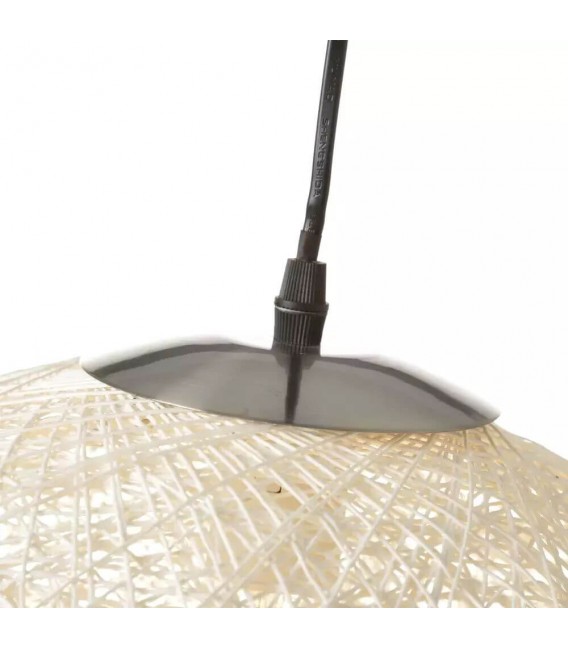 LAMPARA 40 Ø ESPACE FIBRA DE VIDRIO BLANCA METAL NIQUEL