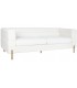 SOFA 3 PLAZAS 205 X 85 BARCO BOUCLE BLANCO METAL DORADO