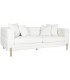 SOFA 3 PLAZAS 205 X 85 BARCO BOUCLE BLANCO METAL DORADO