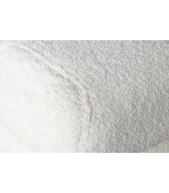 SOFA 3 PLAZAS 205 X 85 BARCO BOUCLE BLANCO METAL DORADO